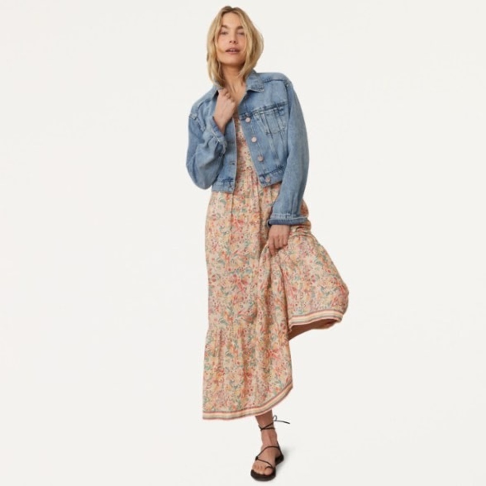 Marine Layer Ash Crop Denim Jacket - Women's Size: XS - Picture 4 of 14